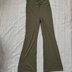Forever 21 Olive Green Casual High Waist Stretchy Pants